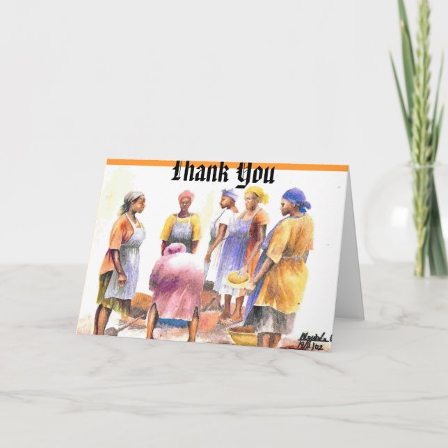 kvinna av afrikan 2, Tack Kort (Framsida)