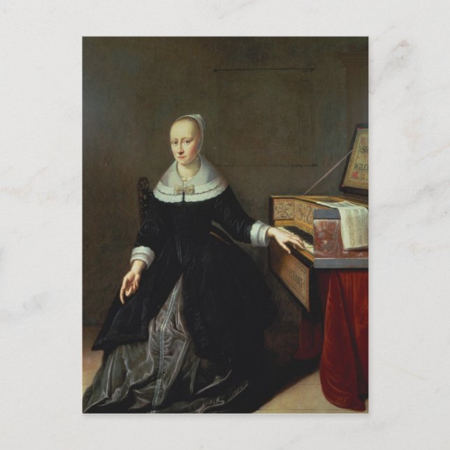 Kvinna av en jungfral vykort (Framsida)