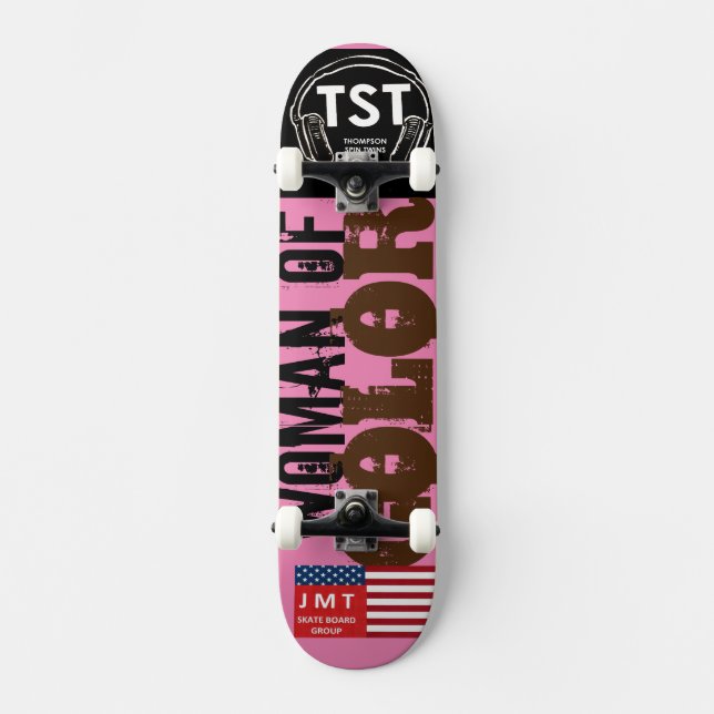 KVINNA AV FÄRG Skateboard (Framsida)
