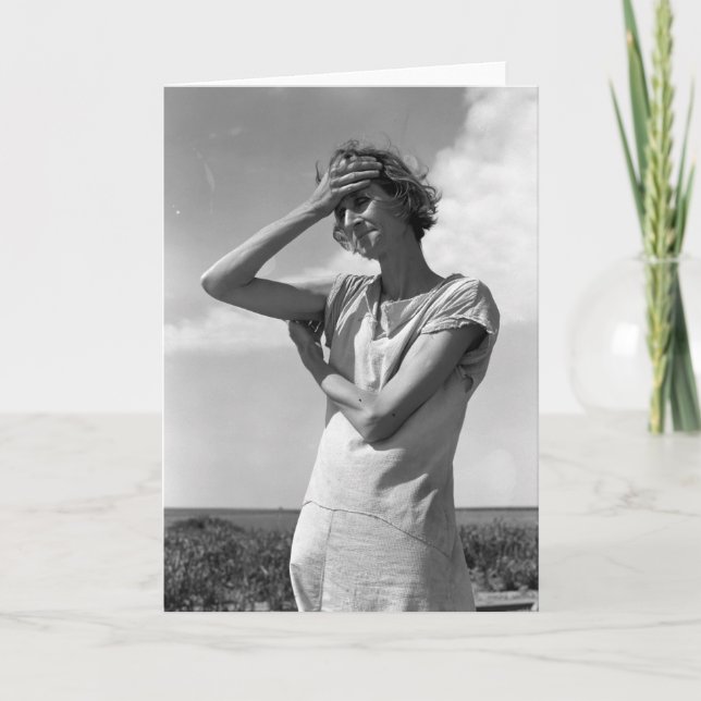 Kvinna av kickslättarna kort (Framsida)