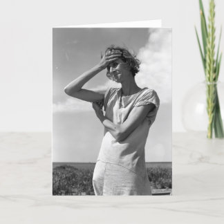 Kvinna av kickslättarna kort