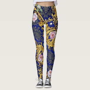 Kvinna barock designdamasker leggings