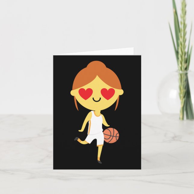 Kvinna Basketboll Emoji  Kort (Framsida)