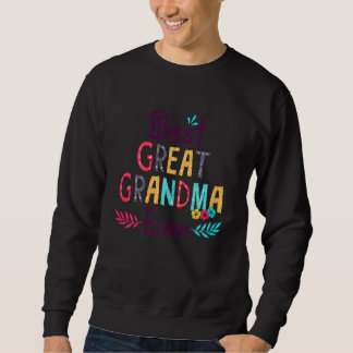 Kvinna Bästa Underbara mormor Aldrig Blommigt Deko Lång Ärmad Tröja