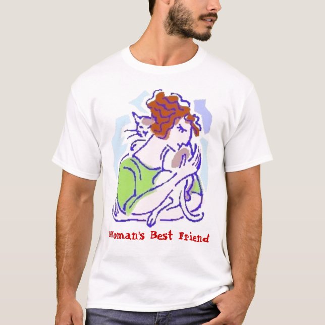 Kvinna bästa vän tee shirt (Framsida)