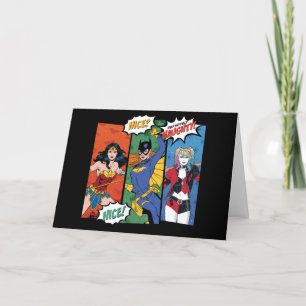  kvinna, Batgirl och Harley Quinn Helgdag Helgkort