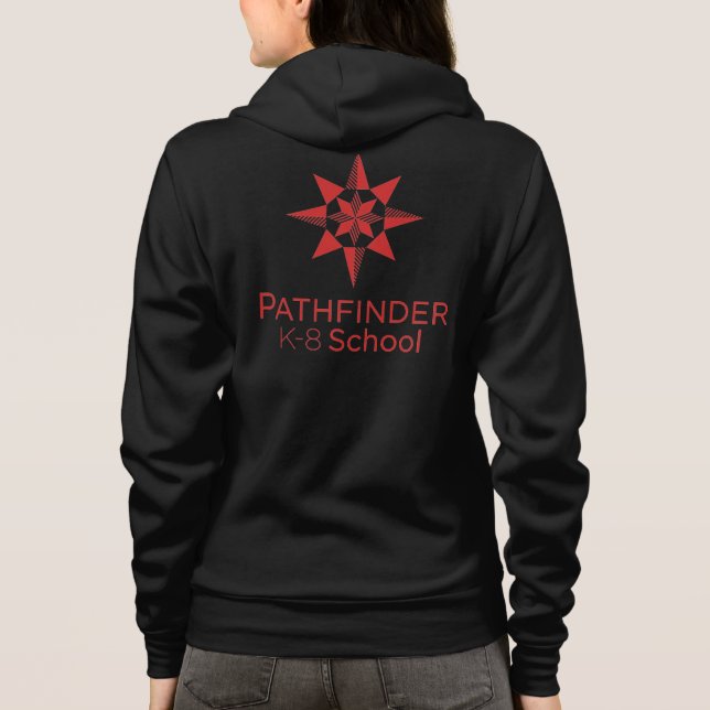 Kvinna Bella+Hoodie för vinande för Tee (Baksida)