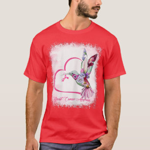 Kvinna Bird Heart Ribbon Solros Bleached Breast T Shirt