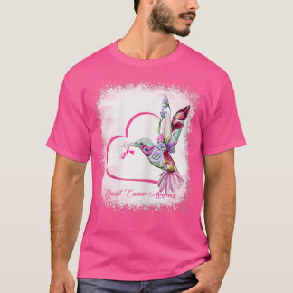 Kvinna Bird Heart Ribbon Solros Bleached Breast T Shirt