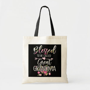 Kvinna Blomens Underbar Grandma Blommigt Mors dag Tygkasse