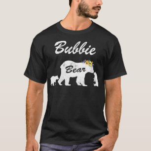 Kvinna Blommigt Bubbie Bear, Mamma på 2 Unge, Bubb T Shirt