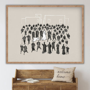 Kvinna botad, utkanten av Jesu klädnad, fållen på  Poster