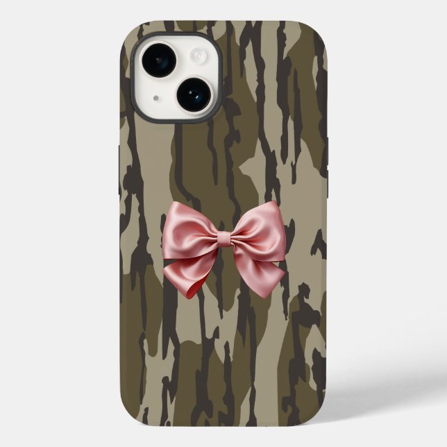 Kvinna Bottomland Camo Cute Rosa Ribbon Bow (Baksida)