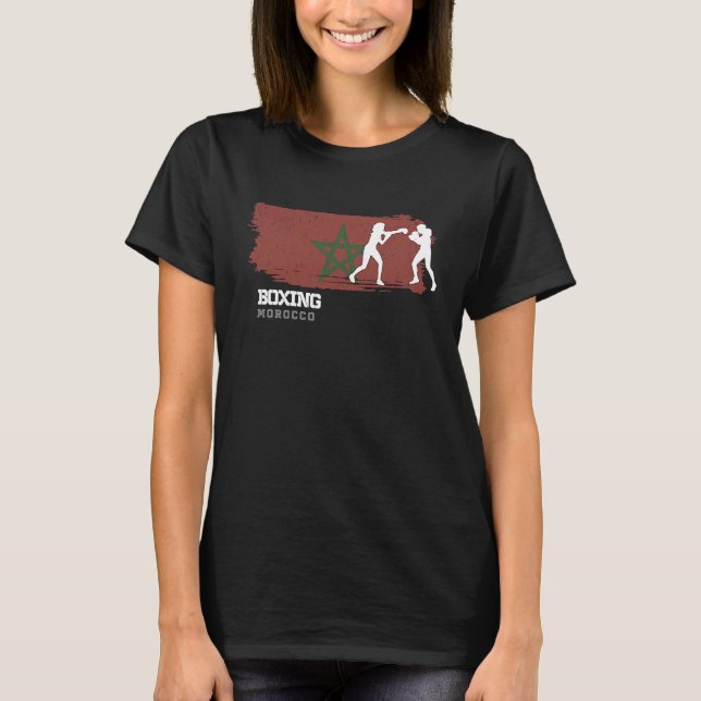 Kvinna Boxing Marockos kamp Sports Fighter Boxing T Shirt (Framsida)