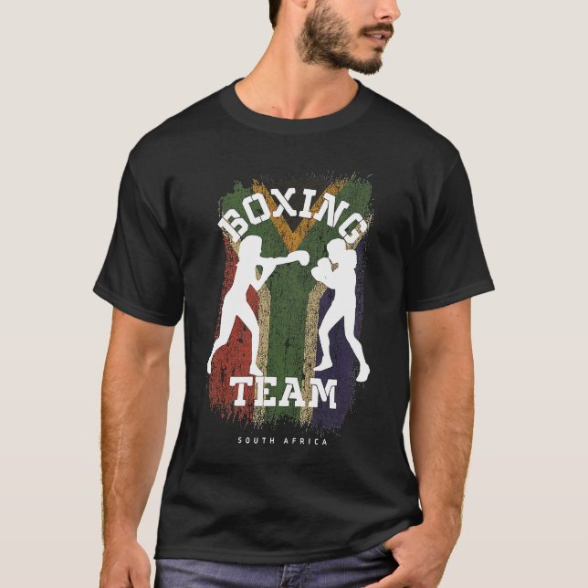 Kvinna Boxing South Afrika Combat Sports Fighter B T Shirt (Framsida)