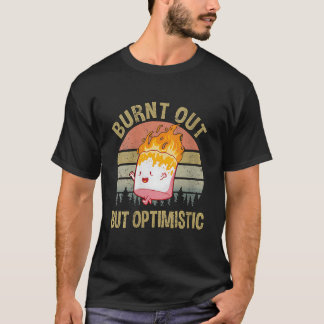 Kvinna bränd men optimistisk Retro Vintage Sol T Shirt