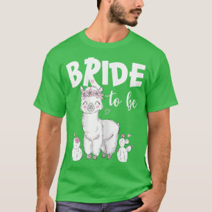 Kvinna Bride to be Team Bride Cute Llama Alpaca JG T Shirt