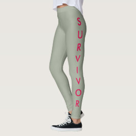 KVINNA BRÖSTCANCER ÖVERLEVANDEDAMASKER LEGGINGS