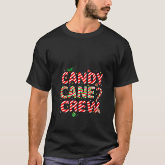 Kvinna Candy cane Crew jul Ljus Funny Kids T Shirt