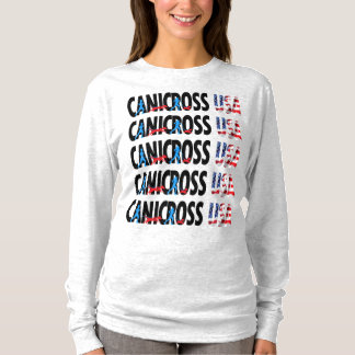 Kvinna Canicross USA besättning Longsleeve T Shirt