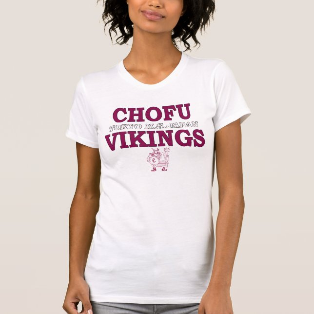 Kvinna Chofu högstadium Japan Vikings Tee Shirt (Framsida)