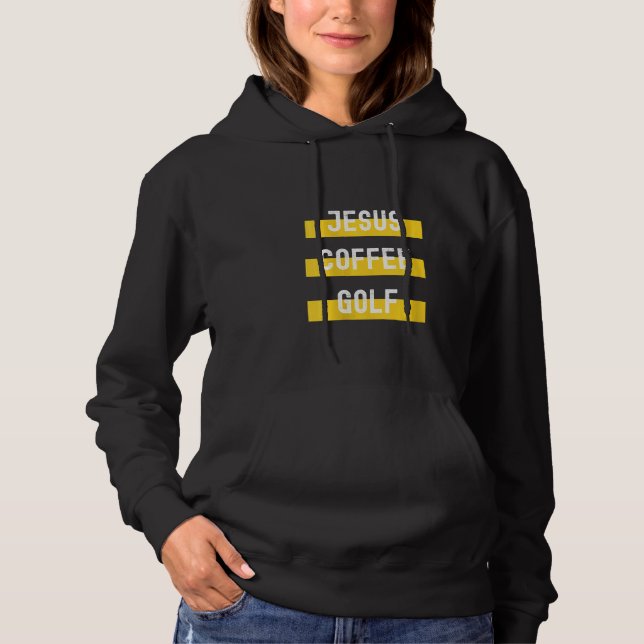 Kvinna Christian Apparel Jesus Coffee Golf T Shirt (Framsida)