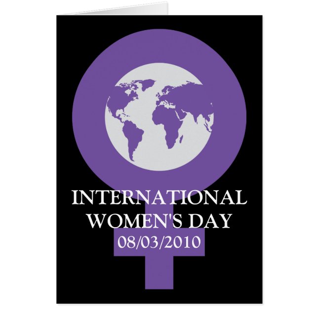 Kvinna dagkort hälsningskort (Framsidan)