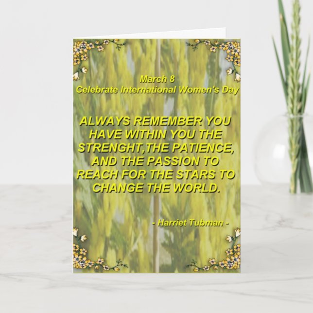 Kvinna dagkort helgkort (Framsida)