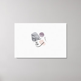 Kvinna Dam Ansikte Mode Modell Canvastryck