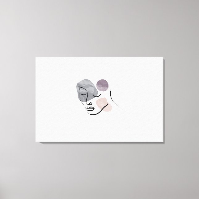 Kvinna Dam Ansikte Mode Modell Canvastryck (Framsida)