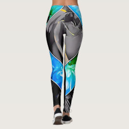 Kvinna damasker "blommaBots" Rockinroll Leggings