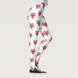 Kvinna Damasker-Britt hjärta Leggings