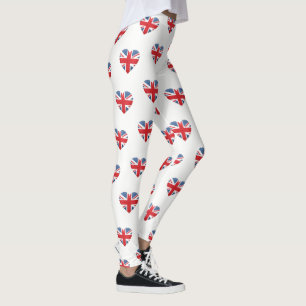 Kvinna Damasker-Britt hjärta Leggings