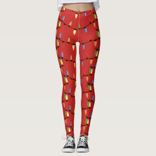 Kvinna damasker för helgdagljus leggings