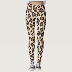 Kvinna damasker för mode för Leopardtryck Leggings
