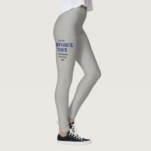 KVINNA DAMASKER FÖR SPANDEX "FÖR FLYGVAPENFRU" LEGGINGS