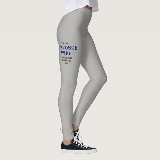 KVINNA DAMASKER FÖR SPANDEX "FÖR FLYGVAPENFRU" LEGGINGS (Höger)