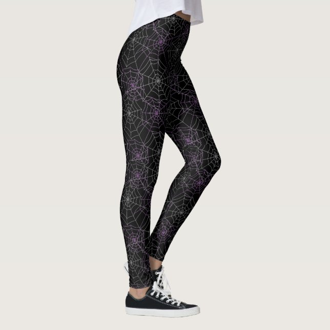 Kvinna Damasker-Halloween spindelnät Leggings (Höger)