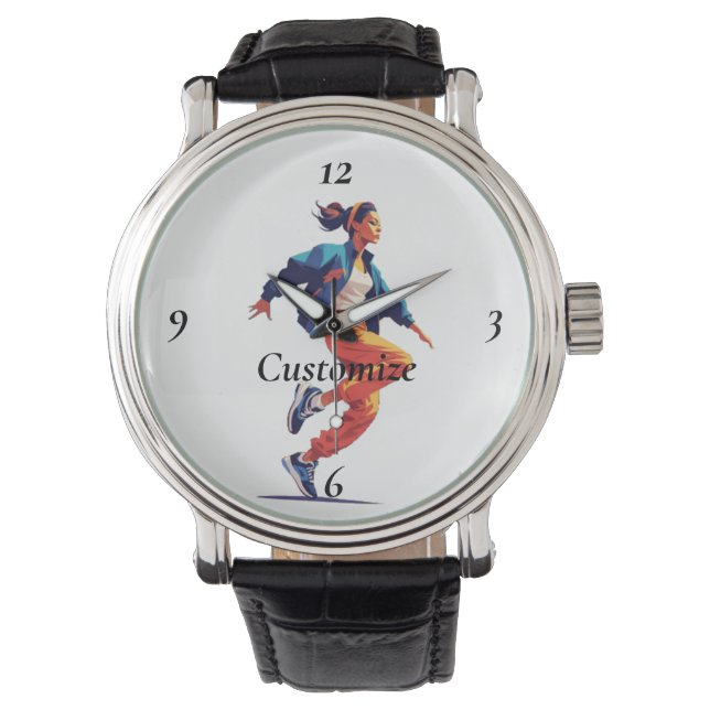 Kvinna Dansare Hip Hop Thunder_Cove Armbandsur (Framsida)