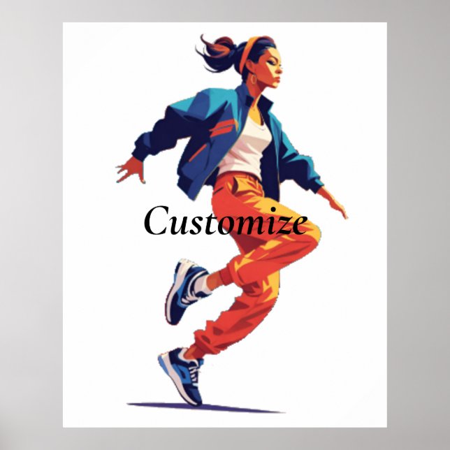 Kvinna Dansare Hip Hop Thunder_Cove Poster (Framsidan)