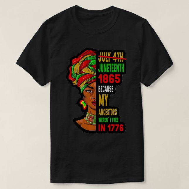 Kvinna den 4 juni 1865 Present for Afrika T Shirt (Design framsida)