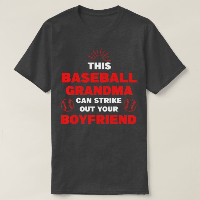 Kvinna den här basebollmormor kan strejka ut boll t shirt (Design framsida)