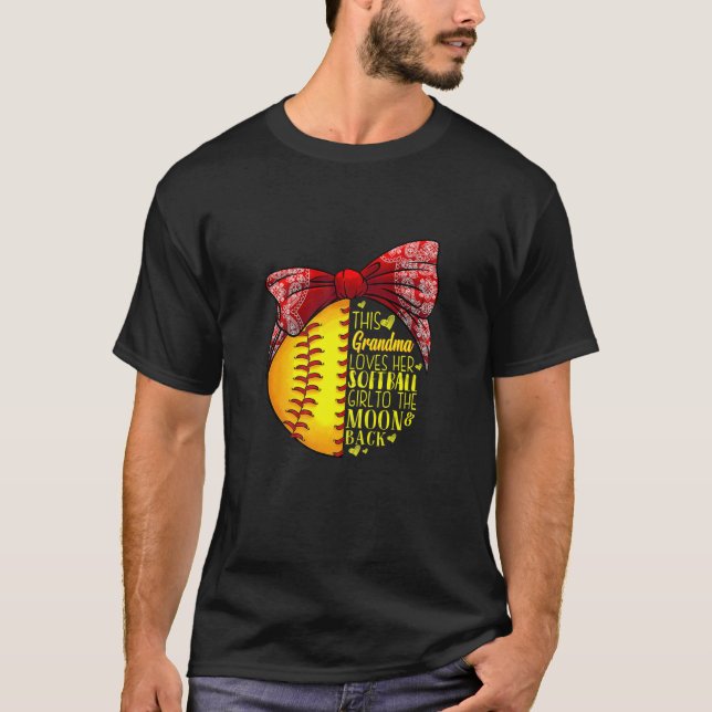 Kvinna den här farmen Kärlek Hennes Softball Girl  T Shirt (Framsida)