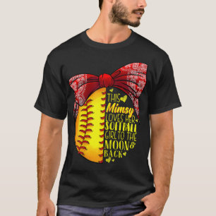 Kvinna den här Mimsy Kärlek Hennes Softball Girl S T Shirt