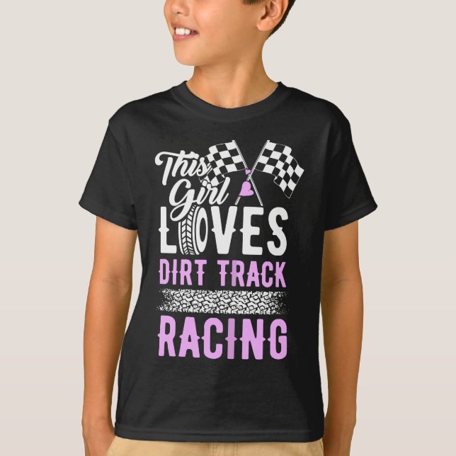Kvinna den här tjejen Kärlek Dirt Track Tävla Tävl T Shirt (Framsida)