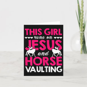 Kvinna den här tjejen Springa på Jesus och hästar Kort