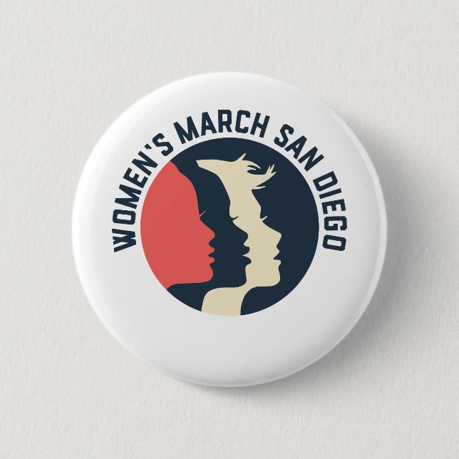 Kvinna den marsSan Diego officiellen knäppas Knapp (Framsida)