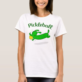 Kvinna den Pickleball hunden gravar T-tröja T Shirt