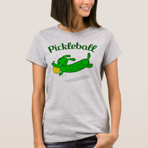 Kvinna den Pickleball hunden gravar T-tröja T Shirt