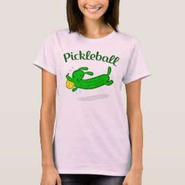 Kvinna den Pickleball hunden gravar T-tröja T Shirt